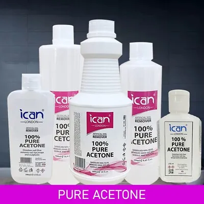 £7.95 • Buy 100% Pure Acetone Dissolve Nail Glue/ Nail Tips Uv Gel Remover 250ml/100ml/50ml