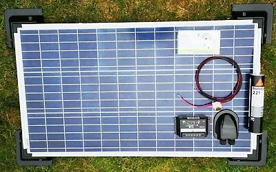 80 WATT DUAL BATTERY MOTORHOME CAMPER SOLAR PANEL FULL DIY KIT Regulator 80w RV • £149.99