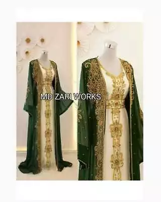Royal Dubai Moroccan Kaftan Abaya Modern Islamic Farasha Long For Women Dresses • $59.79