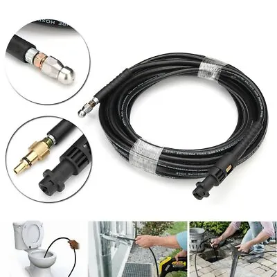 10M 160BAR High Pressure Washer Hose Pipe Cleaner Drain Cleaning For Karcher UK • £18.90