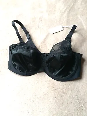 Elomi 38G (F)  Black Caitlyn FULL CUP Side Support  Underwire Bra Style 8030 NWT • $42.95