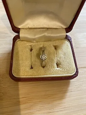£350 • Buy Bezel Set Diamond Solitaire 18ct Gold Ring .33ct Heavy Band