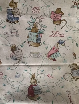 Vintage Pair Beatrix Potter Curtains Peter Rabbit & Friends • £15