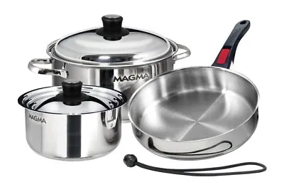 Magma 7 Piece Induction Cookware Nestable A10-362-IND Camping Cookware • $191.07