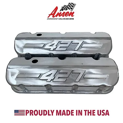 Big Block Chevy 427 Tall Valve Covers UNFINISHED W/ Raised Logo - Ansen USA • $295