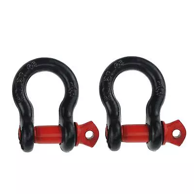 Anti-Rust 2PCS 1/2  D Bow Shackle Screw Pin Clevis Rigging Towing 2 Ton • $27.72