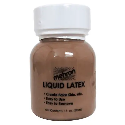 Liquid Latex Dark Flesh For Versatile Special Effects1 OZ ~ Mehron • $9.95