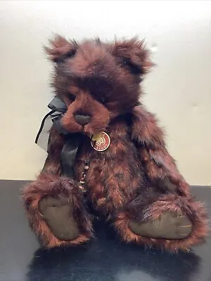 Charlie Bear Plush Collectable Soft Toy Rare Retired Original Tag Teddy Merlot • £99.95