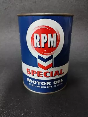 Vintage Chevron RPM Special Motor Oil 1 Qt Can NOS UNOPENED UNPUNCHED • $27.99