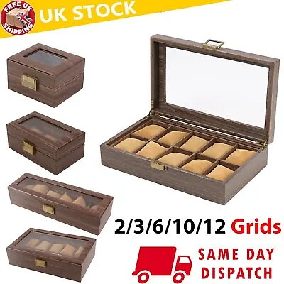 Watch Box Case Storage Display Jewelry Collection Case Organiser Holder For Gift • £8.90