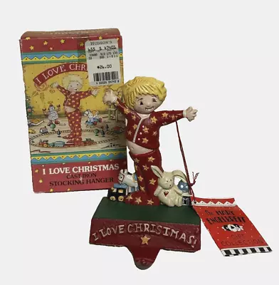 Mary Engelbreit Stocking Hanger Holder I Love Christmas Midwest Cast Iron 5.25” • $19