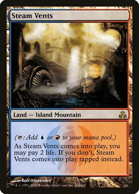 MTG Rare Steam Vents X 1 SP - Guildpact • $17.20