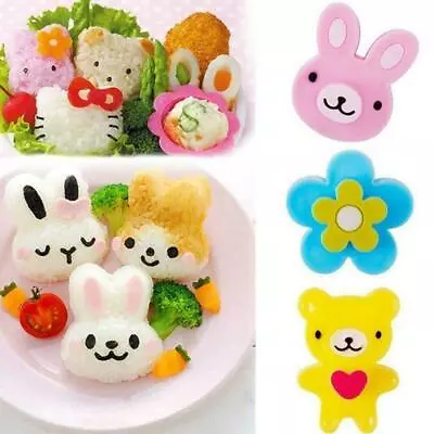 £0.01 • Buy 3/Set Sandwich Crust Cutter Cookie Bread Cake Toast Mold Rabbit Shape Bear P9S0