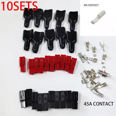 50 Sets 30A/45A Connector&Flame Retardant Sleeve For Anderson Powerpole US Stock • $10.27