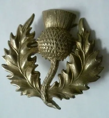 £69.99 • Buy Royal Scottish Reserve Regiment Officer's Cap Badge 55 Mm 2 Leaves ANTIQUE Org