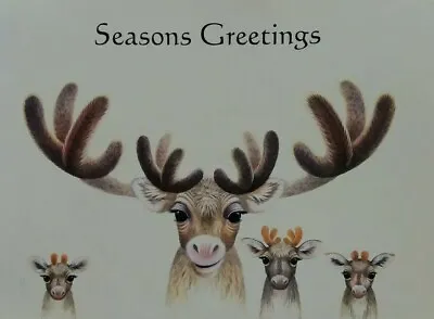 £11.99 • Buy Reindeers By Warwick Higgs Greetings Cards Pack Of 10