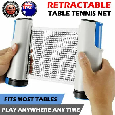 $15.99 • Buy Retractable Table Tennis Net Portable Ping Pong Replacement Net Rack AU STOCK