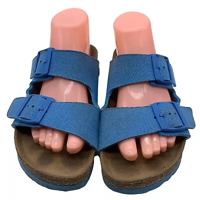 Birkenstock Arizona Blue Double Strap Sandals Shoes Women’s Sz EU 39 US 8 Vegan • $45