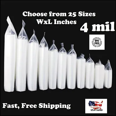 Top Lock Zip Seal Clear Reclosable 4-Mil Plastic Bags Jewelry Storage Baggies • $7.79