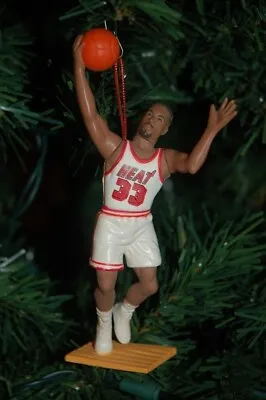 Alonzo Mourning Miami Heat 5  Christmas Tree Ornament Basketball White Uniform • $7