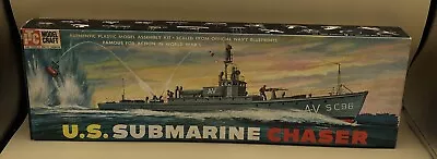 1957 VINTAGE MODEL  IDEAL TOY ITC MODEL CRAFT US SUBMARINE CHASER (parts Sealed) • $89