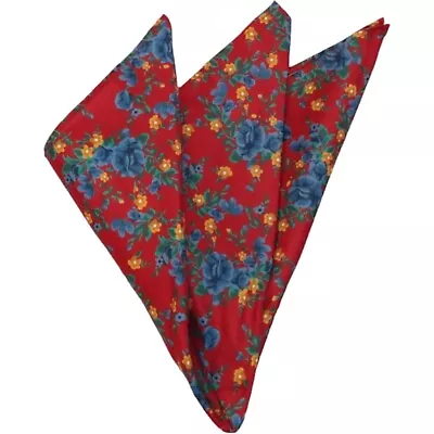 NORDSTROM RACK Mens Floral Handkerchief Pocket Square Red Blue Green Hanky 12  • $12.73