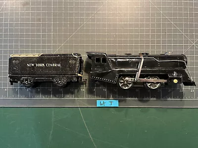 Marx Train 591 VERY NICE Black Locomotive Windup W/Bell & NYC Tender RUNS Lot J • $31.95