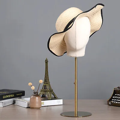 Hat Wig Display Stand Mannequin Head Hat Racks Holder Adjustable 45-65cm Metal • $30.41