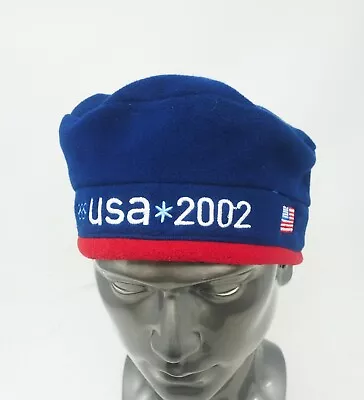 2002 USA Olympics Roots Fleece Beret Beanie Hat Cap Summer Olympics • $7.99