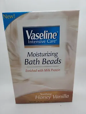 New VASELINE Honey Vanilla Intensive Care Moisturizing Bath Beads Soothing 24 Oz • $40