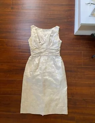 1960s Satin Brocade Dress • $25