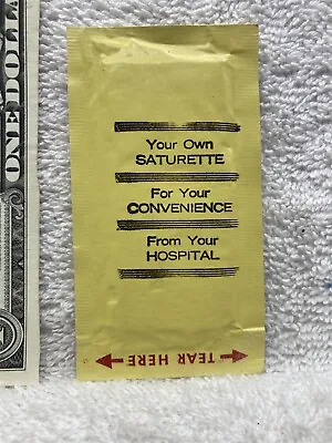 1950s 1960s Stanley Moist Saturette Towelette Wet Wipe Hospital  Vtg • $4.99