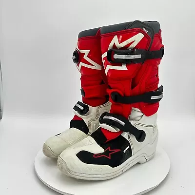 Alpinestars Tech 7S For Child Youth Size 4 2015017 Red White Motocross Boot • $89.95