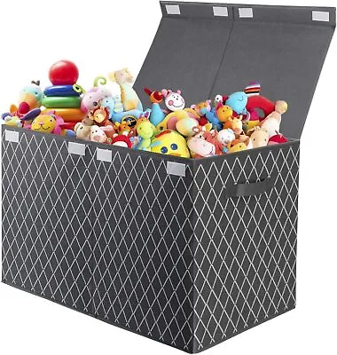 VERONLY Toy Storage Boxes For Boys Large Kids Chest Foldable Fabric Storage... • £25.88