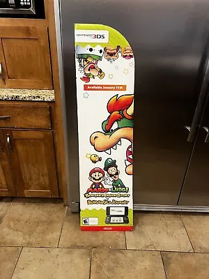 Nintendo 3ds Mario & Luigi Bowsers Inside Story Promo Store Display Sign   Rare • $75