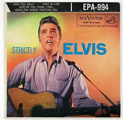 ELVIS PRESLEY Strictly Elvis EP 1956 ROCK/BALLAD VG VG++ • $19.99