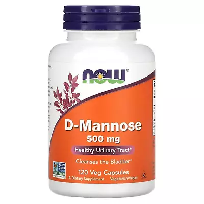 Now D-Mannose 500 Mg 120 Veg Capsules Healthy Urinary Tract Cleanses Bladder • $49.93