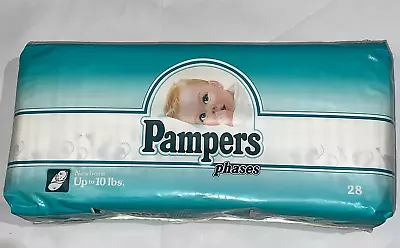 Vintage VTG 1992 Pampers Phases Diapers 28 Count Sealed • $900