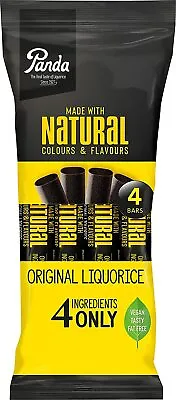 Panda Natural Original Liquorice Bars 4 X Bars In 1 Pack -2 4 8 18  30 Packs • £79.99