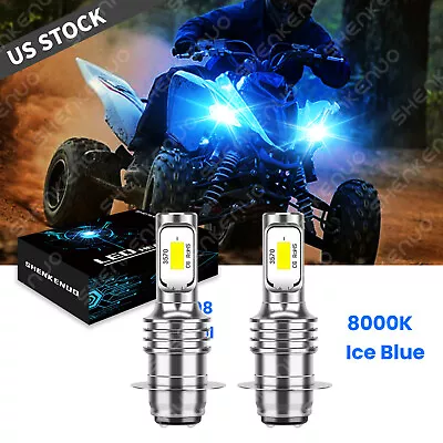 Headlight For Honda Sportrax TRX400EX 1999-2008 8000K Ice Blue LED Lights Bulbs • $19.19