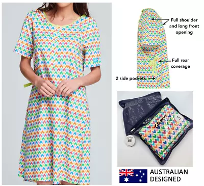 Hospital / Maternity Gown PLAY 100%Cotton 6 Sizes Incl. Plus Size FREE POST AUST • £43.35