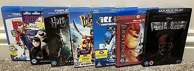 KIDS Blu Ray-Pirates 4 Lion King 3D Ice Age Harry Potter Hotel Transylvania Gru • £2.49