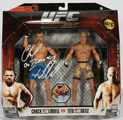 Chuck Liddell Signed Jakks Pacific UFC 66 Action Figure Set W Tito Ortiz BAS COA • £183.19