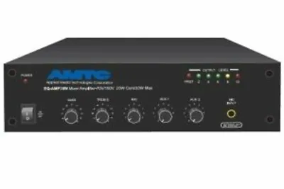 AMTC 20W 20 Watt Commercial PA Mixer Amplifier 70V/100V Cont./30W Max • $89