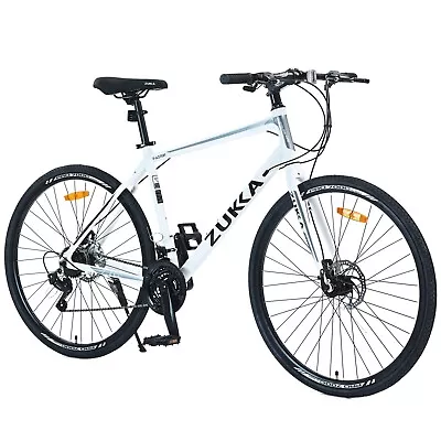 21 Speed Hybrid Bike Disc Brake 700C Road Bike For Men Women's City Bicycle • $349