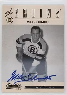 2012-13 Panini Classics Signatures Auto Milt Schmidt #156 Auto HOF • $32.44