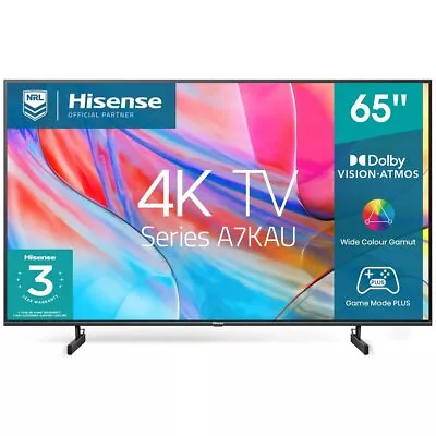 NEW Hisense 65 Inch A7KAU 4K UHD Smart TV 65A7KAU • $968