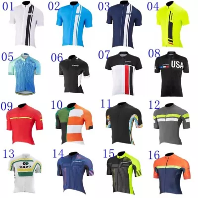 Men‘s Pro Team Cycling Short Sleeve Jersey Cycle Clothing Bike MTB Jersey Tops • $17.67