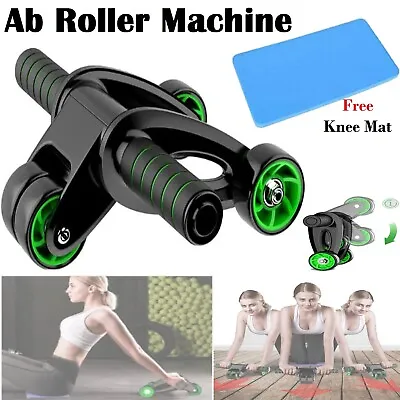 AB Abdominal Roller Wheel Fitness Waist Core Workout Exercise Wheel Home Gym • $38.99