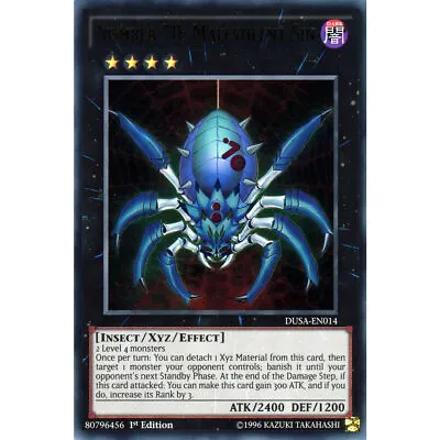 Number 70: Malevolent Sin DUSA-EN014 Yu-Gi-Oh! Card Ultra Rare 1st Edition • £2.95